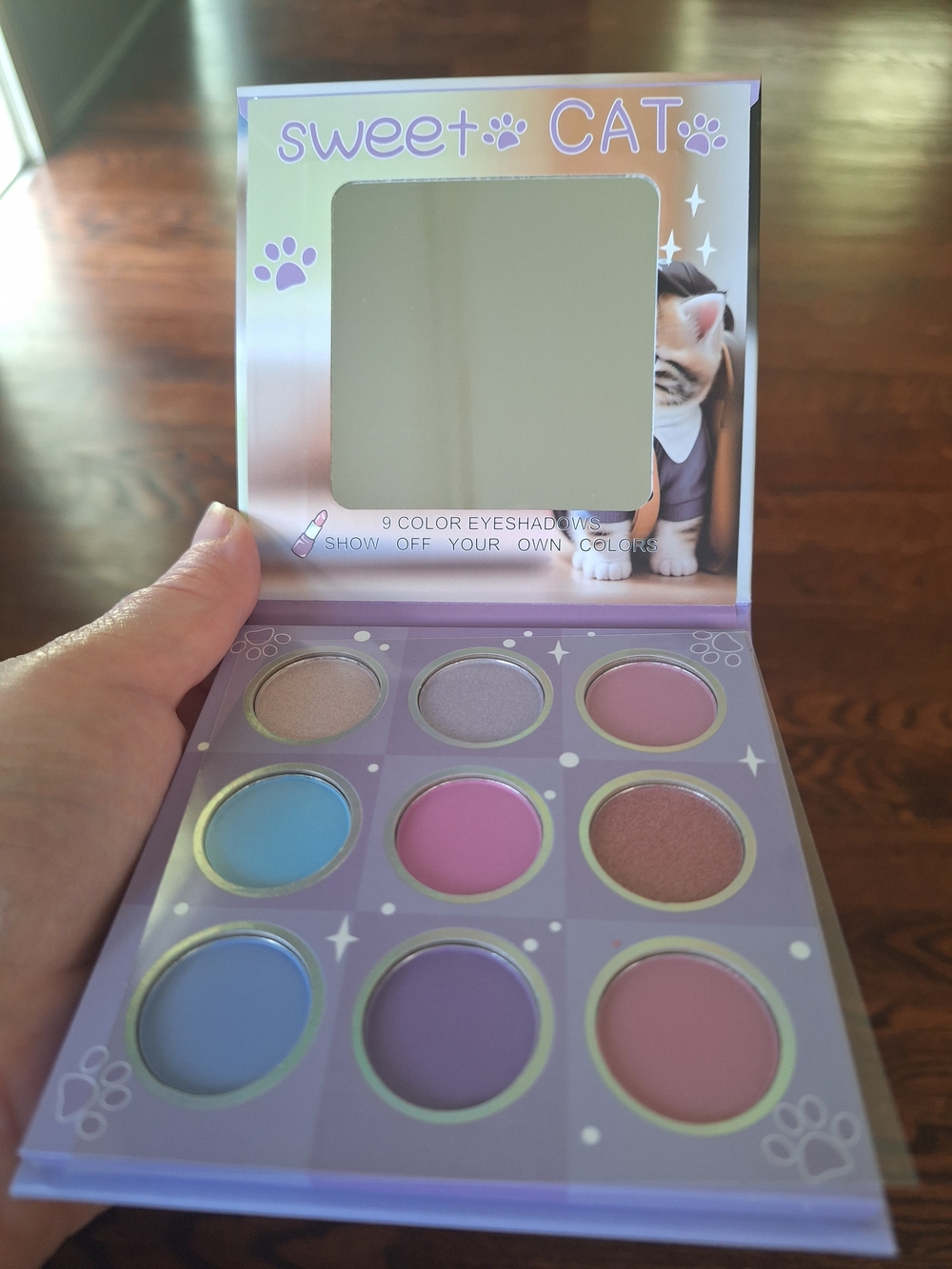 9-Color Eyeshadow Palette - Pastel Purple & Pink Shades